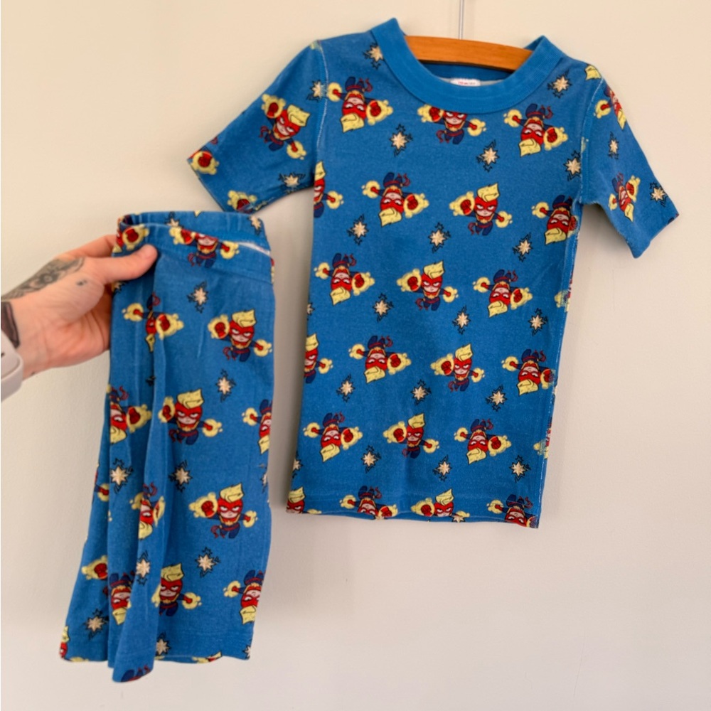 Hanna Andersson Marvel Blue Superhero Pajama Set